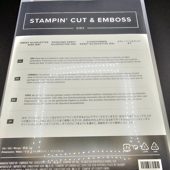 Stampin' Cut and Emboss Dies, Sweet Silhouettes Dies English - Picture 1 of 3